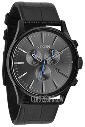 Nixon The Sentry Czarny/Skóra Ø42 mm A4051886