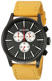 Nixon The Sentry Czarny/Skóra Ø42 mm A4052448-00