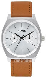 Nixon The Time Teller Srebrny/Skóra Ø37 mm A9272310-00