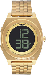 Nixon The Time Teller Ekran LCD/Stal w odcieniu złota Ø38 mm A948502