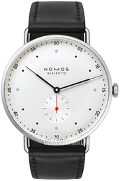 Nomos Glashütte Metro Biały/Skóra Ø38.5 mm N-1109