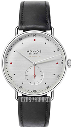 Nomos Glashütte Metro Srebrny/Skóra Ø38.5 mm N-1114