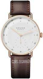 Nomos Glashütte Metro Biały/Skóra Ø38.5 mm N-1180