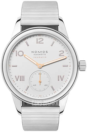 Nomos Glashütte Club Biały/Stal Ø37 mm N-749