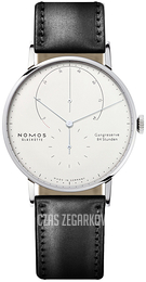 Nomos Glashütte Lambda Biały/Skóra Ø42 mm N-931