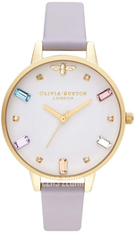 Olivia Burton London Biały/Skóra Ø34 mm OB16RB11