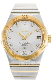 Omega Constellation Co-Axial 38mm Srebrny/18 karatowe żółte złoto Ø38 mm 123.20.38.21.52.002