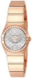 Omega Constellation Brushed Quartz Srebrny/18 karatowe różowe złoto Ø24 mm 123.55.24.60.52.001