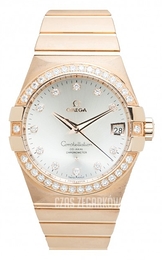 Omega Constellation Co-Axial 38mm Srebrny/18 karatowe różowe złoto Ø38 mm 123.55.38.21.52.001
