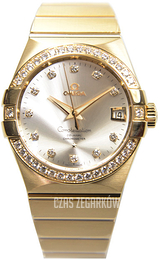 Omega Constellation Co-Axial 38mm Srebrny/18 karatowe żółte złoto Ø38 mm 123.55.38.21.52.002