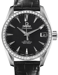 Omega Seamaster Aqua Terra Jewellery Czarny/Skóra Ø38.5 mm 231.18.39.21.51.001