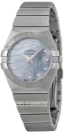 Omega Constellation Quartz 27mm Niebieski/Stal Ø27 mm 123.10.27.60.57.001