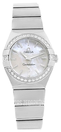 Omega Constellation Quartz 24mm Biały/Stal Ø24 mm 123.15.24.60.05.002