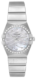 Omega Constellation Quartz 24mm Biały/Stal Ø24 mm 123.15.24.60.55.006