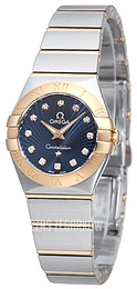 Omega Constellation Quartz 24mm Niebieski/Stal Ø24 mm 123.20.24.60.53.001
