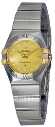 Omega Constellation Quartz 24mm Szampański/Stal Ø24 mm 123.20.24.60.57.002