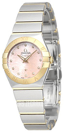 Omega Constellation Quartz 24mm Różowy/18 karatowe żółte złoto Ø24 mm 123.20.24.60.57.004