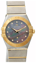 Omega Constellation Quartz 24mm Szary/18 karatowe żółte złoto Ø24 mm 123.20.24.60.57.006