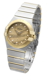 Omega Constellation Quartz 27mm Szampański/18 karatowe żółte złoto Ø27 mm 123.20.27.60.58.003