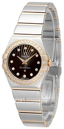 Omega Constellation Quartz 24mm Brązowy/18 karatowe różowe złoto Ø24 mm 123.25.24.60.63.002