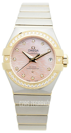 Omega Constellation Co-Axial 27mm Różowy/18 karatowe żółte złoto Ø27 mm 123.25.27.20.57.005