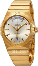 Omega Constellation Co-Axial Day-Date 38mm Srebrny/18 karatowe żółte złoto Ø38 mm 123.50.38.22.02.002