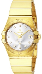 Omega Constellation Co-Axial 35mm Srebrny/18 karatowe żółte złoto Ø35 mm 123.55.35.20.52.004