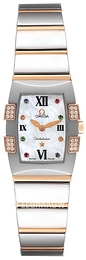 Omega Constellation Quadrella Biały/18 karatowe żółte złoto 25.3x19.3 mm 1283.79.00