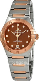 Omega Constellation Co-Axial 29Mm Brązowy/18 karatowe różowe złoto Ø29 mm 131.20.29.20.63.001