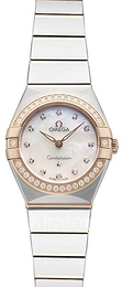 Omega Constellation Quartz 25Mm Biały/18 karatowe różowe złoto Ø25 mm 131.25.25.60.55.001
