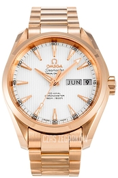 Omega Seamaster Aqua Terra 150m Co-Axial Annual Calendar 38.5mm Beżowy/Stal w kolorze różowego złota Ø38.5 mm 231.50.39.22.02.001