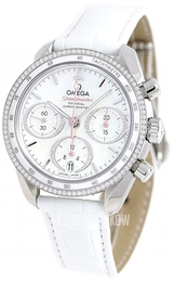 Omega Speedmaster Chronograph 38Mm Biały/Skóra Ø38 mm 324.38.38.50.55.001