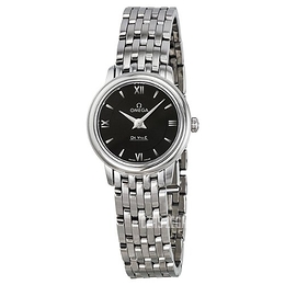 Omega De Ville Prestige Quartz 24.4mm Czarny/Stal Ø24.4 mm 424.10.24.60.01.001