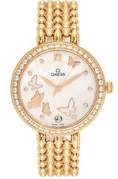 Omega De Ville Prestige Co-Axial 32.7mm Biały/18 karatowe różowe złoto Ø32.7 mm 424.55.33.20.55.006