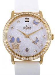 Omega De Ville Prestige Co-Axial 36.8mm Biały/Skóra Ø36.8 mm 424.57.37.20.55.001