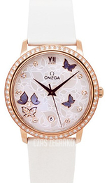 Omega De Ville Prestige Co-Axial 36.8mm Biały/Skóra Ø36.8 mm 424.57.37.20.55.003