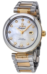 Omega De Ville Ladymatic Co-Axial 34mm Biały/18 karatowe żółte złoto Ø34 mm 425.20.34.20.55.003