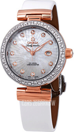 Omega De Ville Ladymatic Co-Axial 34mm Biały/Skóra Ø34 mm 425.27.34.20.55.001