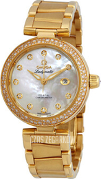 Omega De Ville Ladymatic Co-Axial 34mm Biały/18 karatowe żółte złoto Ø34 mm 425.65.34.20.55.009