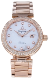 Omega De Ville Ladymatic Co-Axial 34mm Biały/18 karatowe różowe złoto Ø34 mm 425.65.34.20.55.010