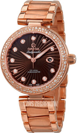 Omega De Ville Ladymatic Co-Axial 34mm Brązowy/18 karatowe różowe złoto Ø34 mm 425.65.34.20.63.001