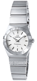 Omega Constellation Quartz 24mm Biały/Stal Ø24 mm 123.10.24.60.05.001