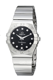 Omega Constellation Quartz 24mm Czarny/Stal Ø24 mm 123.10.24.60.51.002