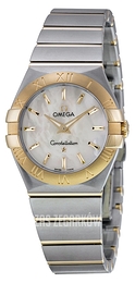 Omega Constellation Quartz 27mm Biały/18 karatowe żółte złoto Ø27 mm 123.20.27.60.05.002