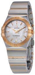 Omega Constellation Quartz 27mm Biały/18 karatowe różowe złoto Ø27 mm 123.20.27.60.05.003