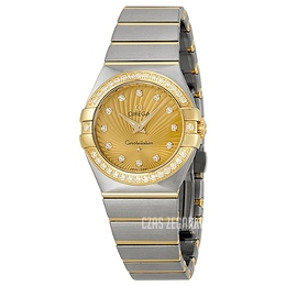 Omega Constellation Quartz 27mm Szampański/18 karatowe żółte złoto Ø27 mm 123.25.27.60.58.001