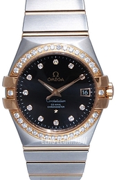 Omega Constellation Co-Axial 35mm Brązowy/18 karatowe różowe złoto Ø35 mm 123.25.35.20.63.001