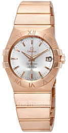 Omega Constellation Co-Axial 35mm Srebrny/18 karatowe różowe złoto Ø35 mm 123.50.35.20.02.001