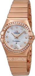 Omega Constellation Quartz 27mm Biały/18 karatowe różowe złoto Ø27 mm 123.55.27.60.55.001