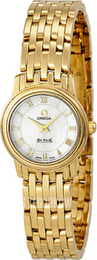 Omega De Ville Prestige Quartz Small Biały/18 karatowe żółte złoto Ø22 mm 4170.71.00